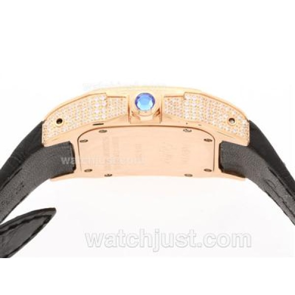 UK Best Quality Cartier Santos 100 Replica Watches With White Dials For Men