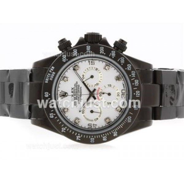 High Quality Rolex Daytona Pro Hunter Fake Watches With White Dials For Men