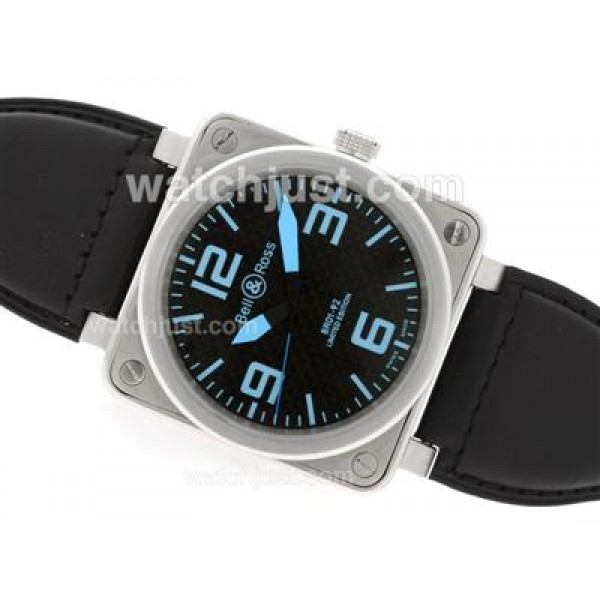 Bell & Ross BR 01-92 Automatic with Black Carbon Fibre Style Dial-Blue Marking 46x46mm