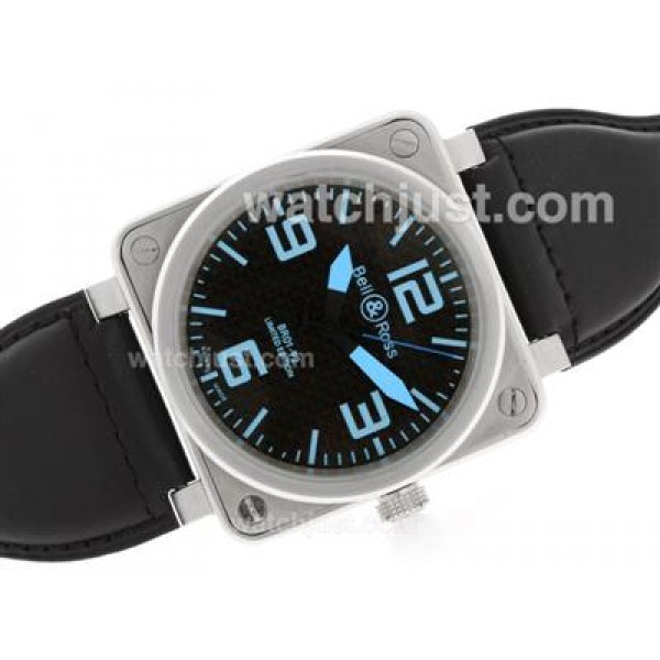 Bell & Ross BR 01-92 Automatic with Black Carbon Fibre Style Dial-Blue Marking 46x46mm