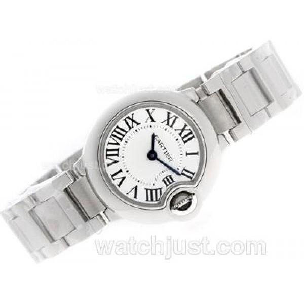 Cartier Ballon bleu de Cartier Swiss ETA Movement with White Dial S/S