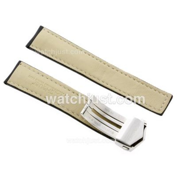 Tag Heuer Black Leather Strap with Deployment Buckle For 7750 Version