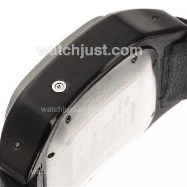 Cartier Santos 100 Automatic PVD Case with Nylon Strap -Same Structure As 7750-High Quality