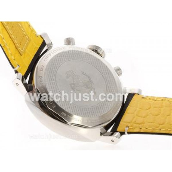 Panerai Ferrari FER00034 Scuderia Swiss Valjoux 7750 Movement with Yellow Dial