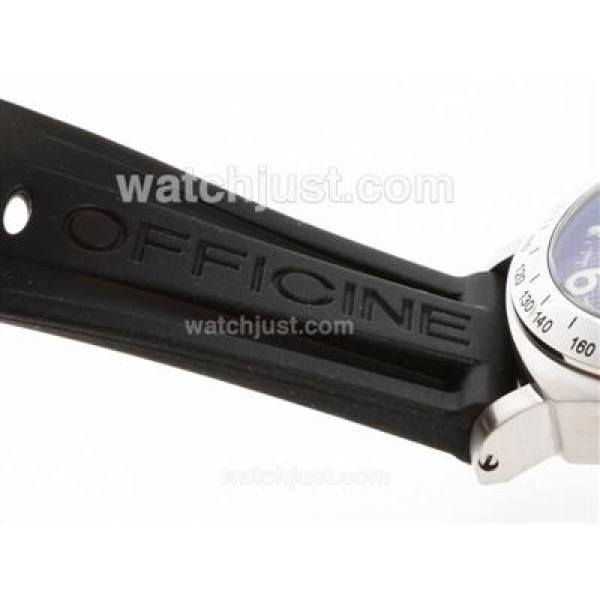 Panerai Luminor Regatta Chronograph Lemania Movement with Black Dial-Rubber Strap