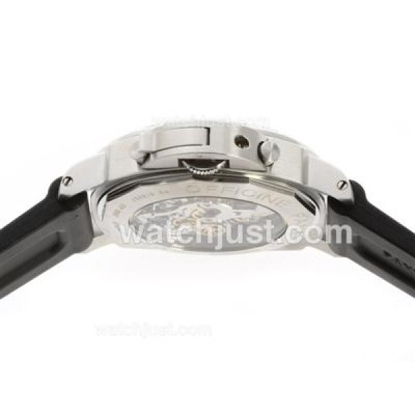 Panerai Luminor Regatta Chronograph Lemania Movement with Black Dial-Rubber Strap
