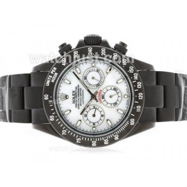 Top Quality Rolex Daytona Pro Hunter Fake Watches With White Dials For Men