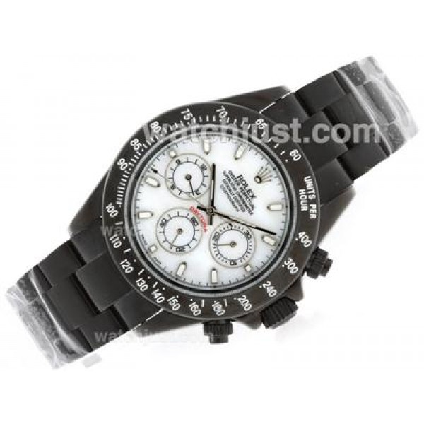 Top Quality Rolex Daytona Pro Hunter Fake Watches With White Dials For Men