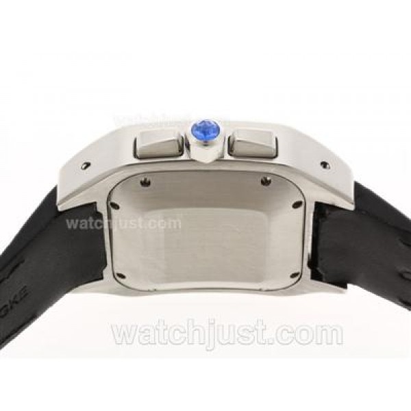 UK Best Quality Cartier Santos 100 Chronograph Replica Watches With White Dials For Sale