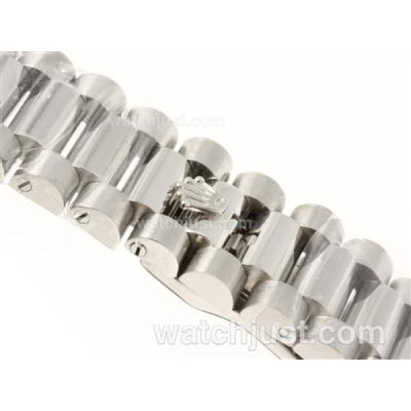 41 MM High Quality Rolex Day-Date II Replica Watches With White Dials For Sale