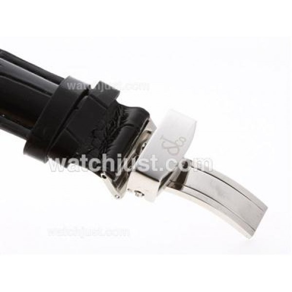 Jacob & Co Classic Five Time Zone Diamond Bezel and Dial with Leather Strap-Big Number Markers