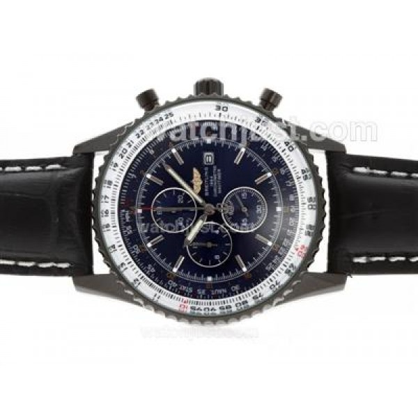Breitling Navitimer Working Chronograph PVD Case with Blue Dial