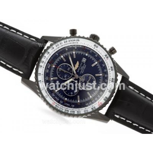 Breitling Navitimer Working Chronograph PVD Case with Blue Dial