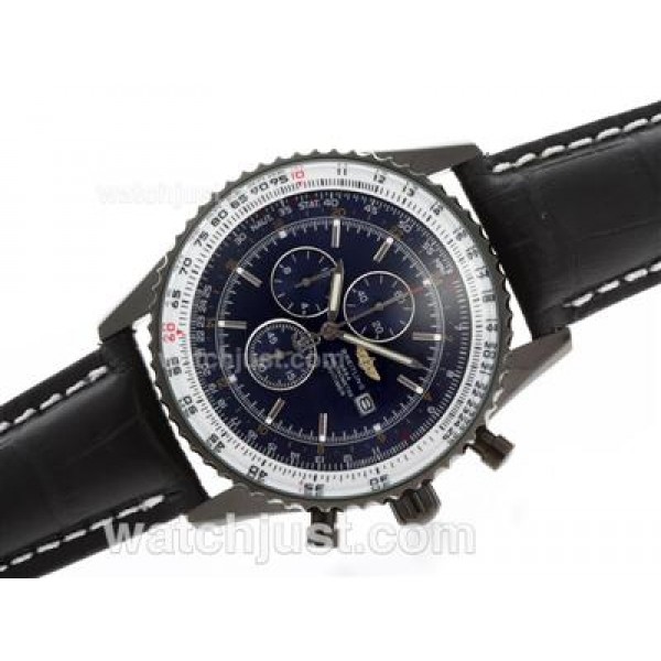 Breitling Navitimer Working Chronograph PVD Case with Blue Dial