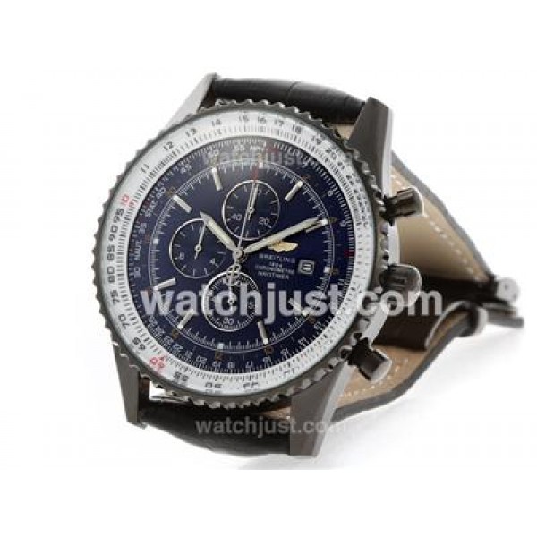 Breitling Navitimer Working Chronograph PVD Case with Blue Dial