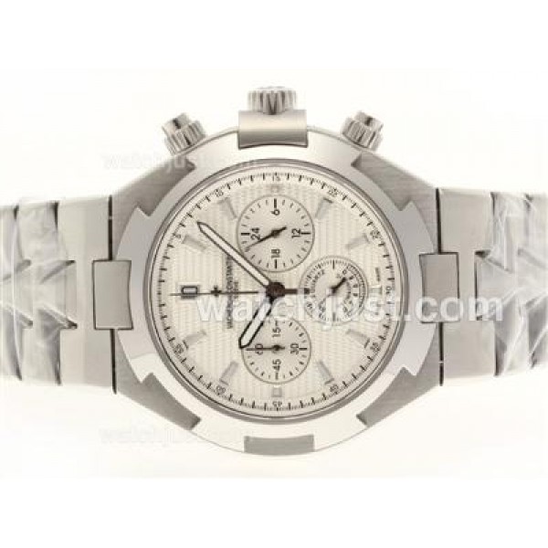 Vacheron Constantin Overseas Working Chronograph with White Dial-Sapphire Glass