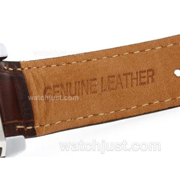 Jaeger-Lecoultre Reverso Working Chronogragh with White Dial-Leather Strap
