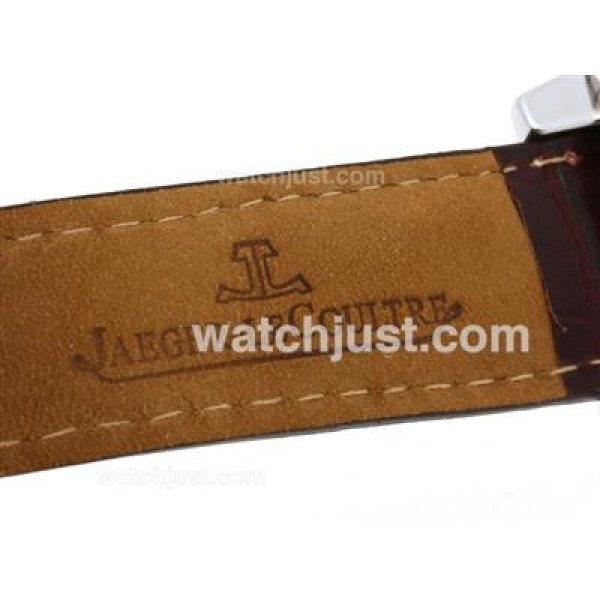 Jaeger-Lecoultre Reverso Working Chronogragh with White Dial-Leather Strap
