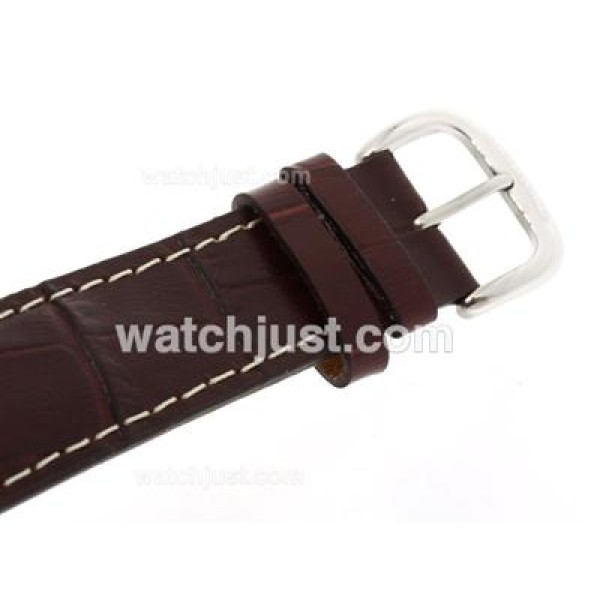Jaeger-Lecoultre Reverso Working Chronogragh with White Dial-Leather Strap