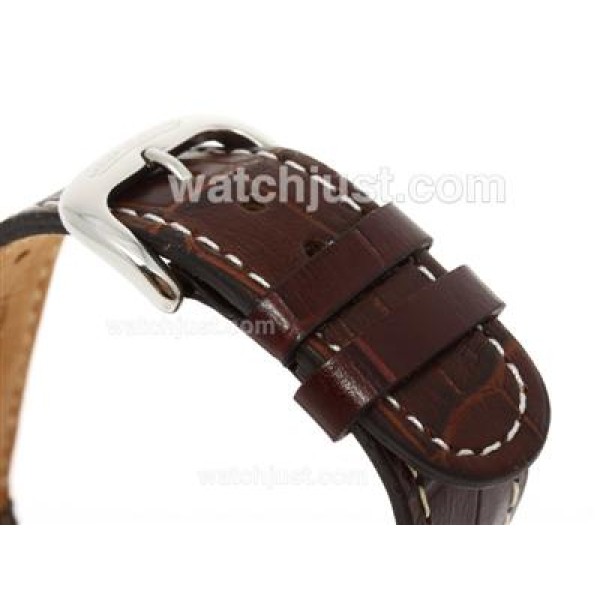 Jaeger-Lecoultre Reverso Working Chronogragh with White Dial-Leather Strap