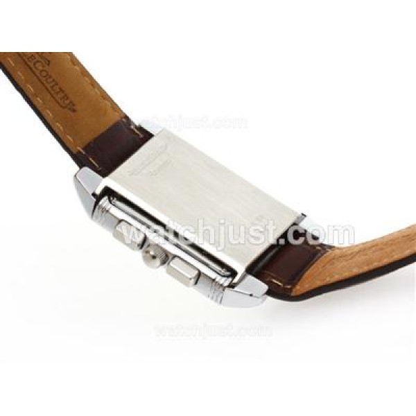 Jaeger-Lecoultre Reverso Working Chronogragh with White Dial-Leather Strap