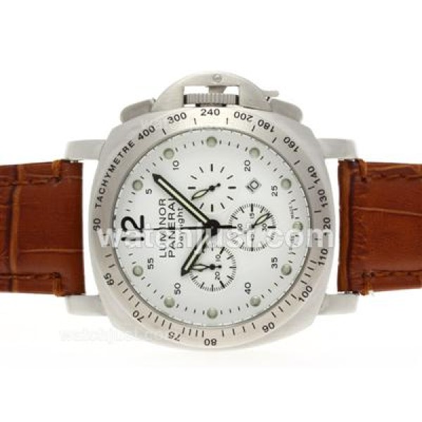Panerai Luminor Daylight Working Chronograph with White Dial