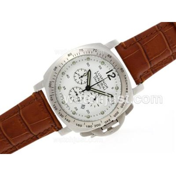 Panerai Luminor Daylight Working Chronograph with White Dial