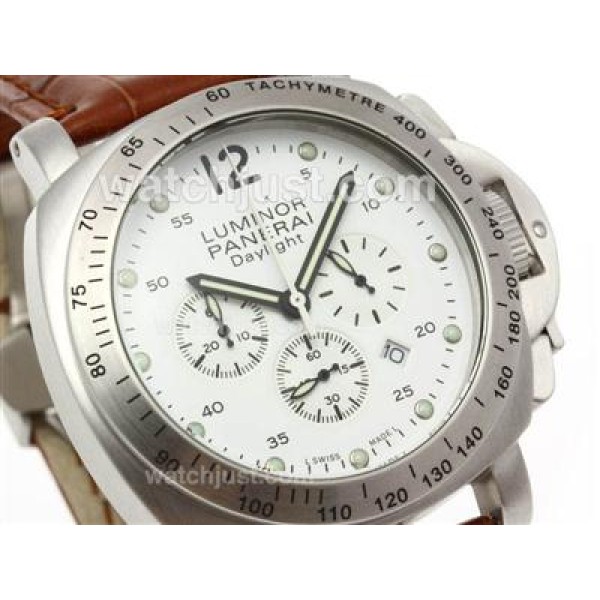 Panerai Luminor Daylight Working Chronograph with White Dial
