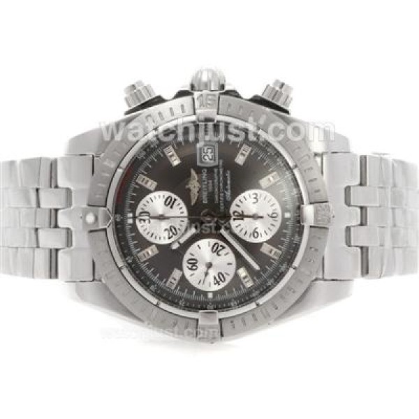 Breitling Chronomat Evolution Chronograph Swiss Valjoux 7750 Movement with Gray Dial