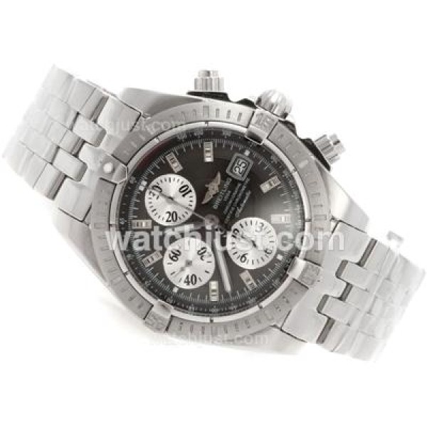 Breitling Chronomat Evolution Chronograph Swiss Valjoux 7750 Movement with Gray Dial