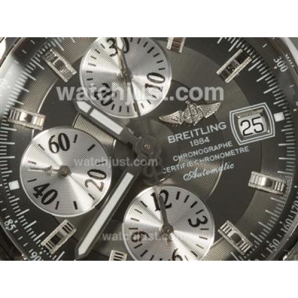 Breitling Chronomat Evolution Chronograph Swiss Valjoux 7750 Movement with Gray Dial