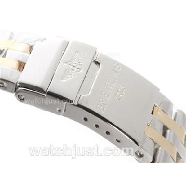 Breitling Chronomat Evolution Chronograph Swiss Valjoux 7750 Movement Two Tone with Gray Dial