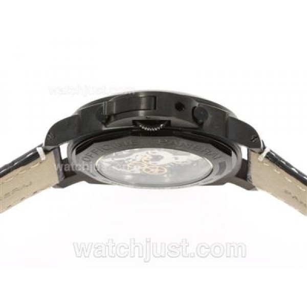 Panerai Luminor Chronograph PVD Case with Black Dial-Lemania Movement