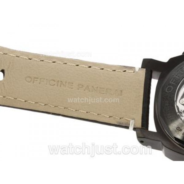 Panerai Luminor Chronograph PVD Case with Black Dial-Lemania Movement