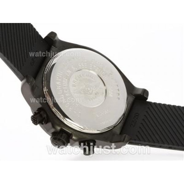 Breitling Super Avenger Working Chronograph PVD Case Black Dial with Red Needles