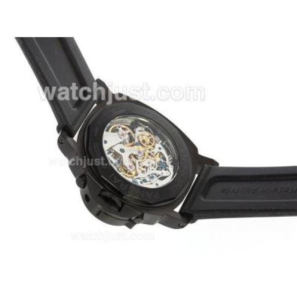 Panerai Luminor Regatta Chronograph Lemania Movement PVD Case with Rubber Strap