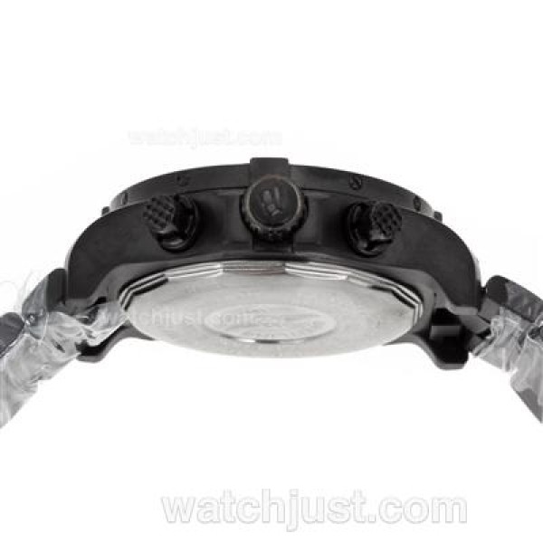 Breitling Super Avenger Working Chronograph Full PVD with White Dial
