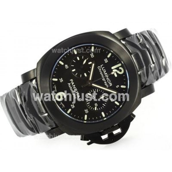 Panerai Luminor Chronograph Lemania Movement With Full PVD Case S/S