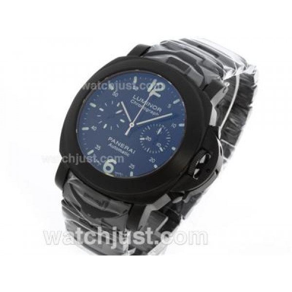 Panerai Luminor Chronograph Lemania Movement With Full PVD Case S/S