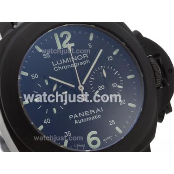 Panerai Luminor Chronograph Lemania Movement With Full PVD Case S/S