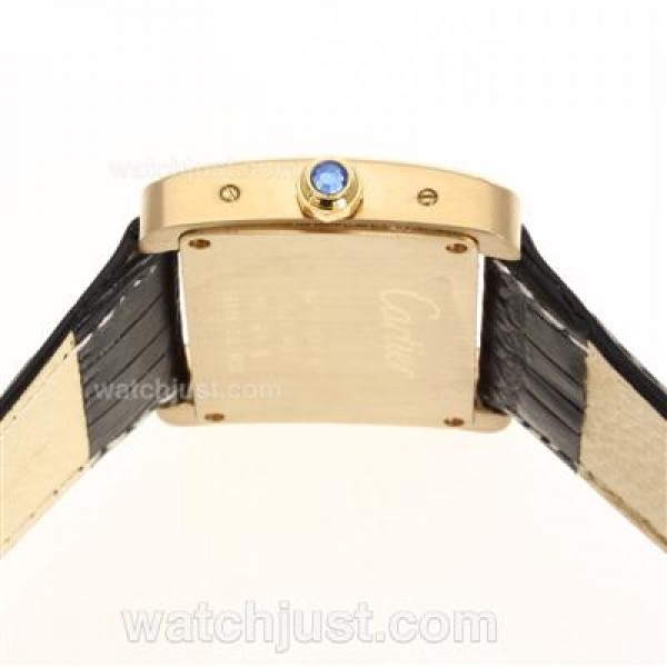 Cartier Classic Gold Case with White Dial-Couple Watch