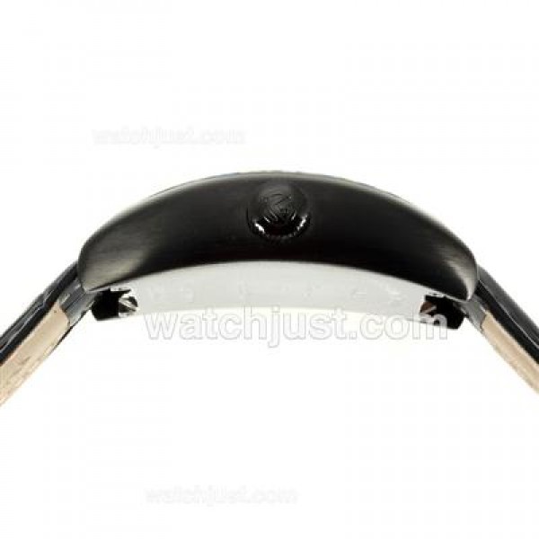 Franck Muller Crazy Hours Automatic PVD Case with Black Dial-Leather Strap