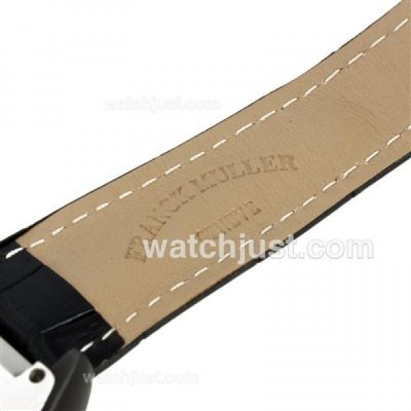 Franck Muller Crazy Hours Automatic PVD Case with Black Dial-Leather Strap