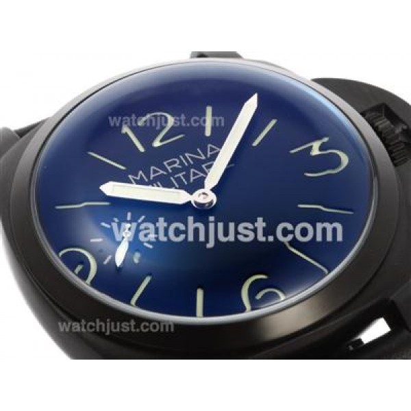 Panerai Marina Militare Unitas 6497 Movment Swan Neck PVD Case with Black Dial