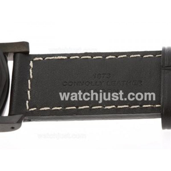 Panerai Marina Militare Unitas 6497 Movment Swan Neck PVD Case with Black Dial