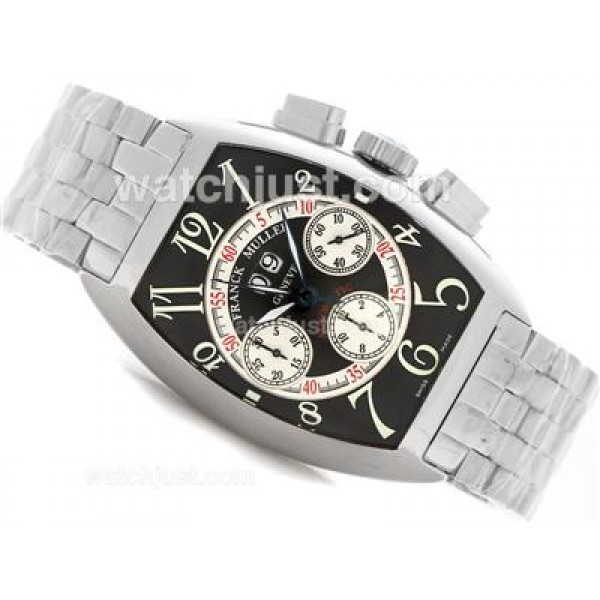 Franck Muller Casablanca Chronograph Swiss Valjoux 7750 Movement with Black Dial S/S