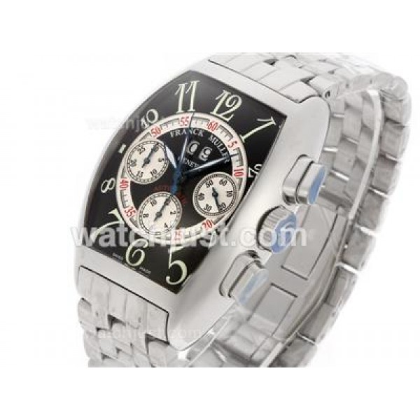 Franck Muller Casablanca Chronograph Swiss Valjoux 7750 Movement with Black Dial S/S