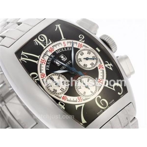 Franck Muller Casablanca Chronograph Swiss Valjoux 7750 Movement with Black Dial S/S