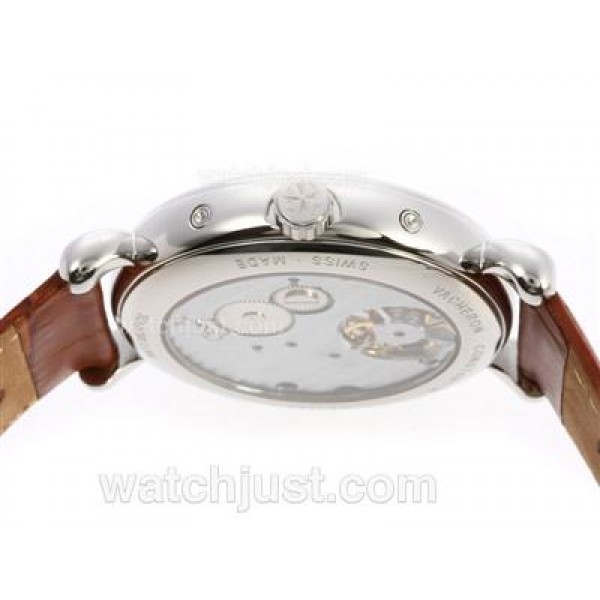 UK Perfect Replica Vacheron Constantin Tourbillon Manual Winding with White Dial Watches
