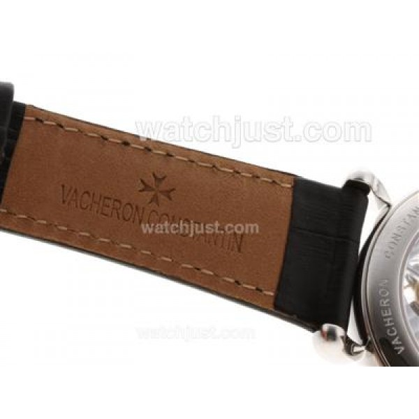 UK Swiss Made Replica Vacheron Constantin Tourbillon Manual Winding with Black Dial Watches